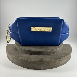 SeneGence LipSense Blue Faux Leather Cosmetic Travel Bag Pouch Case Organizer